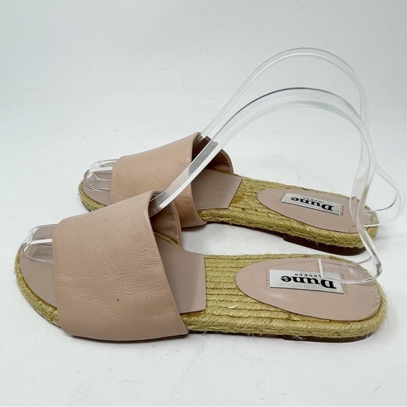 DUNE LONDON Women’s Nude/Light Pink Slip On Sandals Slides Espadrille 37 US 6 - Picture 6 of 9